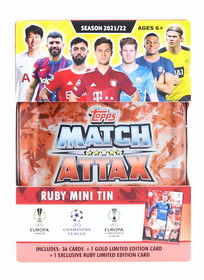 Topps TPS-FGC004622_RBY-C 2021/22 Topps UEFA Champions League Attax Mini Tin | 36 Cards + Ruby