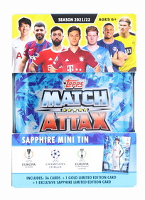 Topps TPS-FGC004622_SAP-C 2021/22 Topps UEFA Champions League Attax Mini Tin | 36 Cards + Sapphire