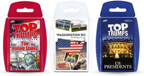 Top Trumps TPT-003873-C Red White & Blue Top Trumps Card Game Bundle | USA | Presidents | Washington DC