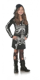 Underwraps Skeleton Hoodie Dress Child Costume