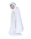 Underwraps Panne Velvet Costume Cape Child: White & Faux Fur Trim One Size Fits Most