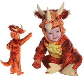 Underwraps Rust Triceratops Plush Baby Costume