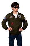 Underwraps Navy Top Gun Pilot Jacket Child Costume