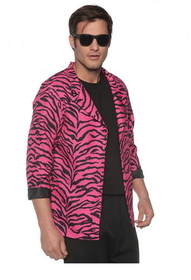 Underwraps 80's Zebra Blazer Pink Adult Costume