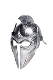 Underwraps UDW-28742OS-C Gladiator Point Helmet Silver Adult Costume OS