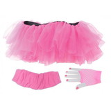 Underwraps UDW-28781OS-C Tutu Set Neon Pink Adult Costume OS