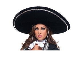 Underwraps UDW-29259-C Mariachi Adult Costume Hat, Black
