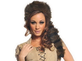 Frontier Faux Fur Racoon Tail Costume Accessory Hat