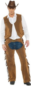 Underwraps Cowboy Chaps and Vest Mens Costume