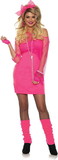 Underwraps Totally 80s Woman's Neon Pink Costume Dress