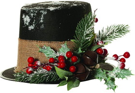 Underwraps UDW-30220-C Christmas Top Hat Adult Costume Accessory
