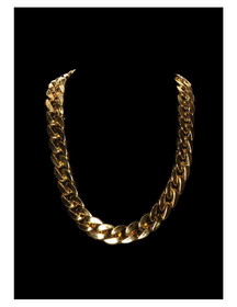 Underwraps UDW-30289-C Gold 90S Chain Thick Necklace Costume Jewelry
