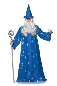 Underwraps Celestial Wizard Robe -Blue Adult Costume