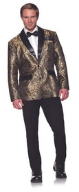Underwraps Gold Jacard Jacket Adult Costume