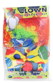 Underwraps UDW-30400OS-C 4-Piece Clown Adult Costume Accessory Kit