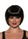 Underwraps UDW-30411OS-C Bob Cut One Size Adult Costume Wig | Black