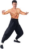 Underwraps Bruce Lee Muscle Shirt With Cuts Adult Costume