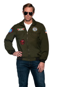 Underwraps Navy Top Gun Pilot Jacket Adult Costume
