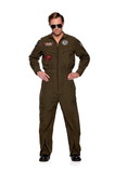 Underwraps Navy Top Gun Men's Pilot Jumpsuit Adult Costume