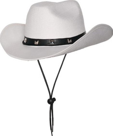 Underwraps UDW-30579OS-C White Cowboy Hat Adult Costume Accessory