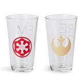 Se7en20 Star Wars Rebel & Empire Logos 16oz Pint Glass Set 2