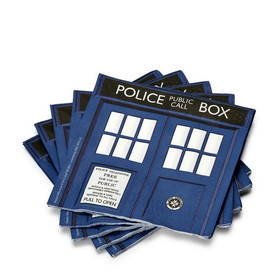 Se7en20 Doctor Who 6.5" TARDIS Paper Napkins, Set of 20