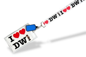 Se7en20 Doctor Who I Heart the Doctor with 2D TARDIS Lanyard Charm