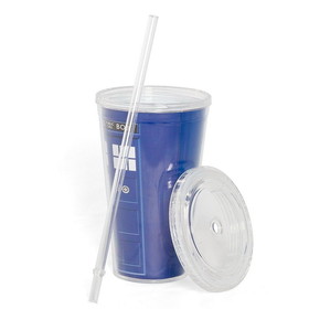 Se7en20 Doctor Who 16oz TARDIS Carnival Cup with Lid & Straw