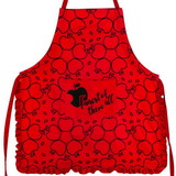 Seven20 UGT-DY11927-C Disney Snow White Apple Print Red Ruffled Adult Kitchen Apron