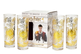 Seven20 Harry Potter Marauder's Map 8-Oz Highball Glasses Set of 4