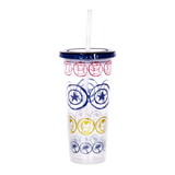 Seven20 UGT-ML13775-C Marvel Icons 16oz Plastic Carnival Cup with Lid and Straw