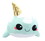 Se7en20 Glitter Galaxy 12-Inch Ice Cream Cone Horn Blue Narwhal Collectible Plush