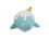 Se7en20 Glitter Galaxy 6-Inch Ice Cream Cone Horn Blue Narwhal Collectible Plush