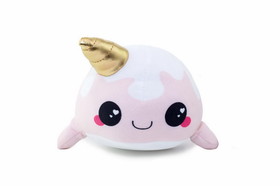 Se7en20 Glitter Galaxy 6-Inch Ice Cream Cone Horn Pink Narwhal Collectible Plush