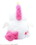 Se7en20 Glitter Galaxy 6-Inch Pink Hair White UniCow Collectible Plush