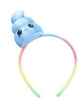 Se7en20 Glitter Galaxy Plush Blue Poop Emoji Child Costume Headband