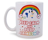 Seven20 UGT-OG14069-C Glitter Galaxy Keep Calm and Poop Rainbows 11 Ounce Ceramic Mug