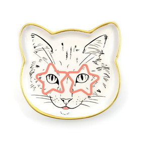 Se7en20 Cat Dish Plate - Small Ceramic Catchall Dish For Treats, Keys, Change, & More