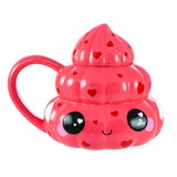 Se7en20 Glitter Galaxy Pink Poop Emoji 20oz Ceramic Mug w/ Lid