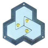 University Games Hanayama Level 4 Cast Metal Brain Teaser Puzzle - Hexagon
