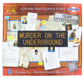 University Games UNG-33272-C Murder Mystery Party Case File Murder Board Puzzle | Murder on the Underground