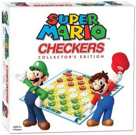 USAopoly USO-CM005-191-C Super Mario Brothers Checkers Tic Tac Toe