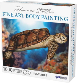 UT Brands UTB-UTU-3-GI-0260-C Johannes Stotter Sea Turtle Body Art 1000 Piece Jigsaw Puzzle