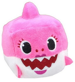 Wowwee Pinkfong Shark Family 3 Inch Sound Cube Plush - Mommy Shark Pink