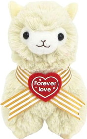 Yes Anime YSA-15461-C Llama Sweet Heart Alpaca 4.5" Plush Key Chain Khaki