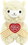 Yes Anime YSA-15461-C Llama Sweet Heart Alpaca 4.5" Plush Key Chain Khaki