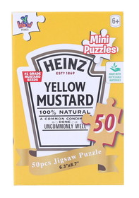 YWOW Games YWO-200299_MUS-C Heinz 50 Piece Mini Jigsaw Puzzle | Yellow Mustard