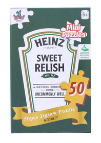 YWOW Games YWO-200299_REL-C Heinz 50 Piece Mini Jigsaw Puzzle | Sweet Relish