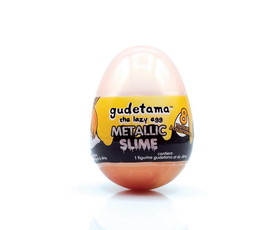 Zoofy International ZFY-20617YEL-C Gudetama The Lazy Egg Metallic Slime & Mini Figure | Yellow