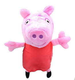 Zoofy International ZFY-W14762-C Peppa Pig In Red Dress 13.5 Inch Character Plush